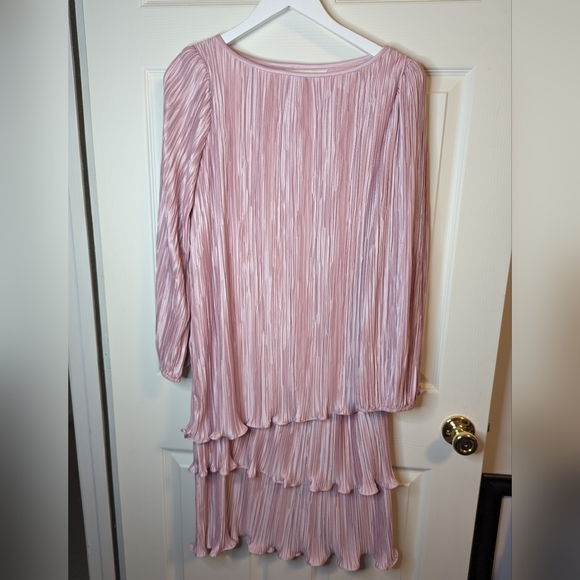 jcpenney Dresses & Skirts - Vintage JCPenney pink ruffle tiered dress  size 9/10